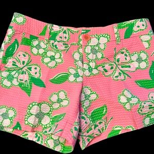 Lily Pulitzer size 6 pink and green shorts
